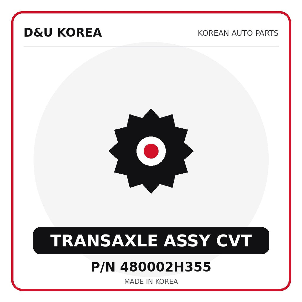 Genuine Mobis TRANSAXLE ASSY CVT 480002H355 for Korean vehicles | D&U Korea