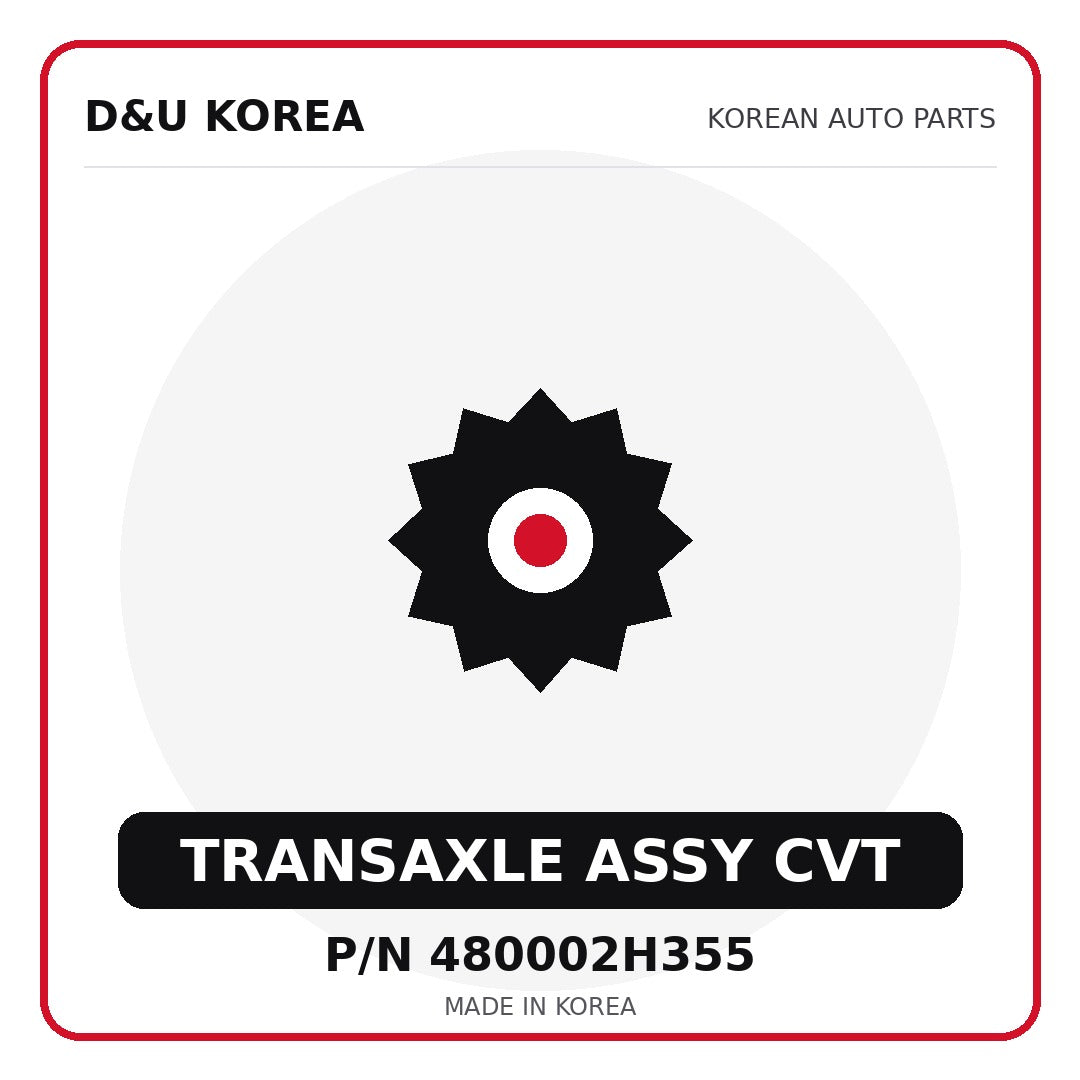 Genuine Mobis TRANSAXLE ASSY CVT 480002H355 for Korean vehicles | D&U Korea