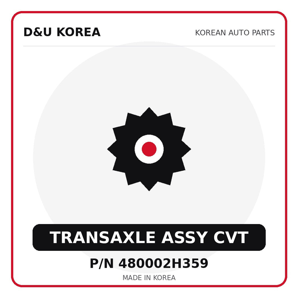 Genuine Mobis TRANSAXLE ASSY CVT 480002H359 - Korean auto parts from D&U Korea