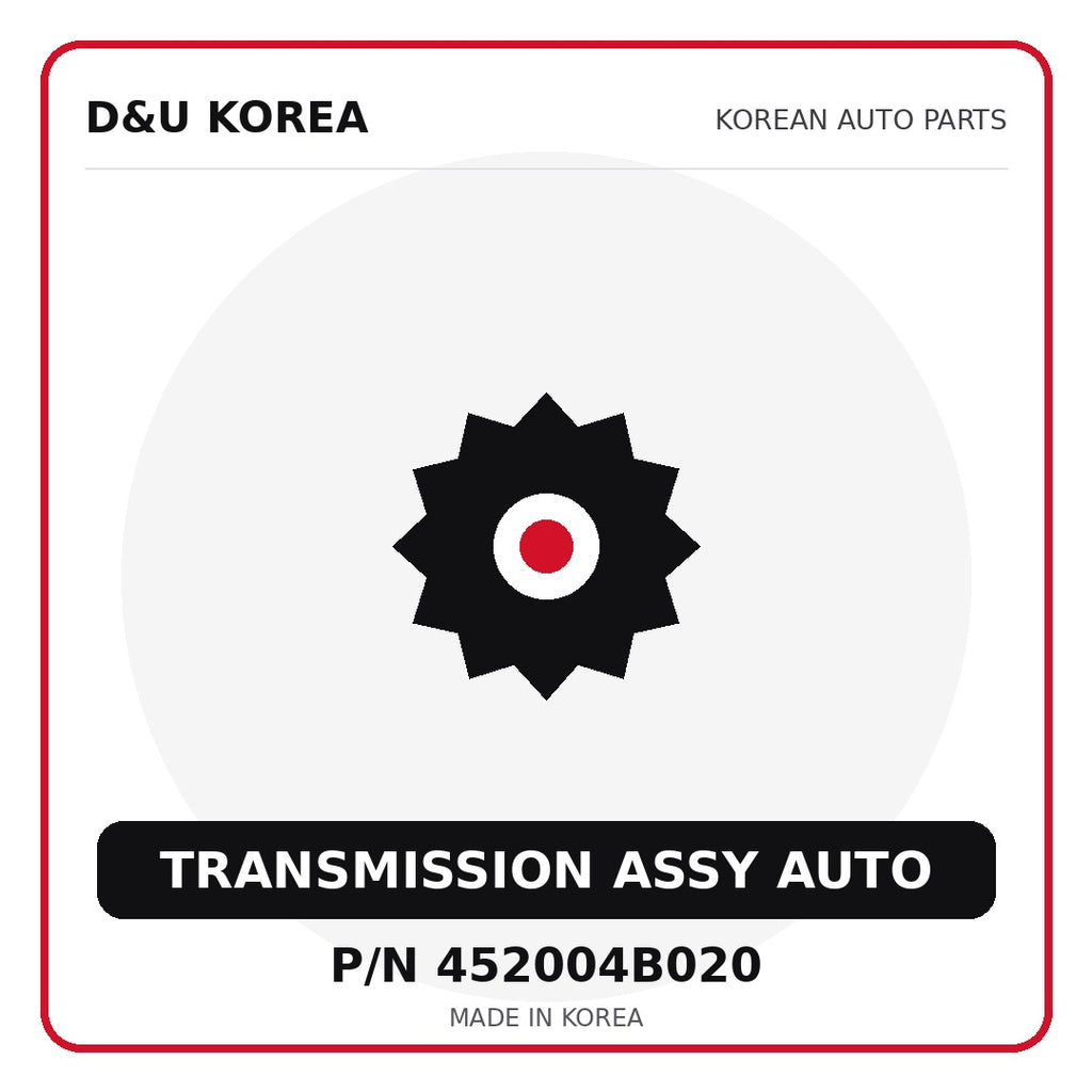 Genuine Mobis TRANSMISSION ASSY AUTO 452004B020 - Korean auto parts from D&U Korea