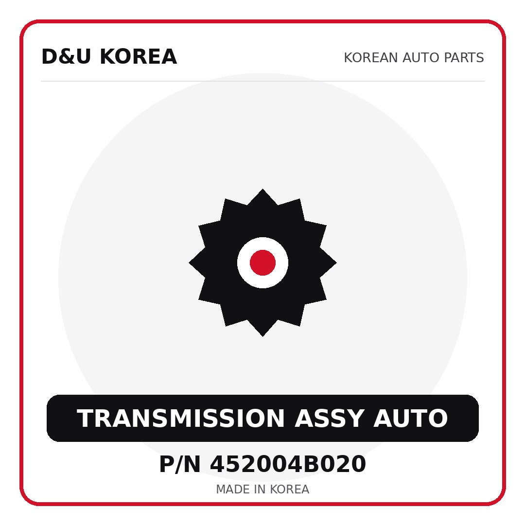 Genuine Mobis TRANSMISSION ASSY AUTO 452004B020 - Korean auto parts from D&U Korea