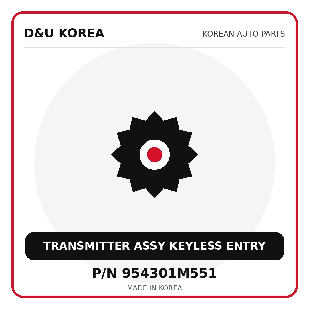 Genuine Mobis TRANSMITTER ASSY KEYLESS ENTRY 954301M551 for Korean vehicles | D&U Korea