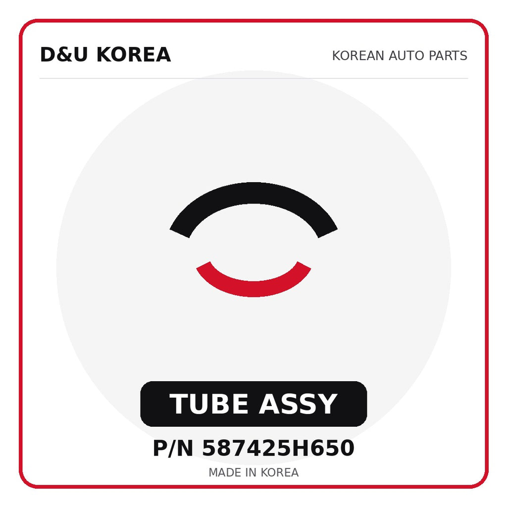 Genuine Mobis TUBE ASSY 587425H650 - Korean auto parts from D&U Korea