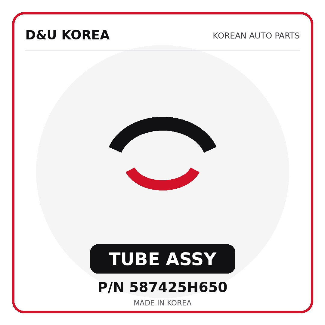 Genuine Mobis TUBE ASSY 587425H650 - Korean auto parts from D&U Korea