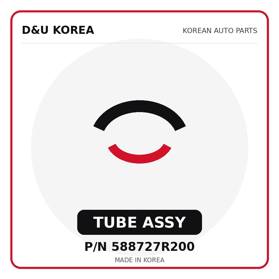 Genuine Mobis TUBE ASSY 588727R200 - Korean auto parts from D&U Korea