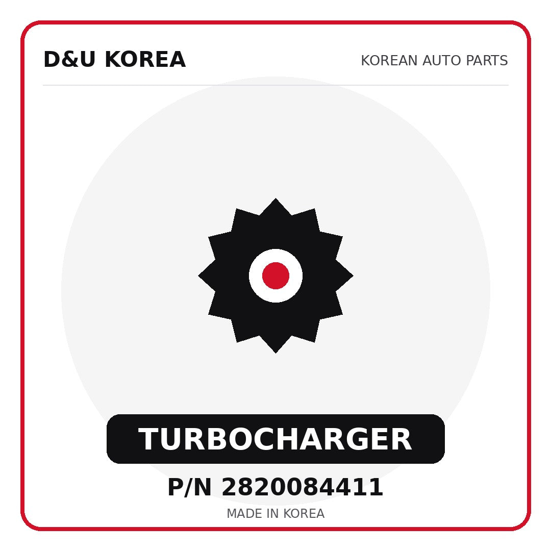 Genuine Mobis TURBOCHARGER 2820084411 for Korean vehicles | D&U Korea
