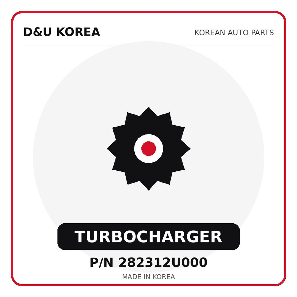 Genuine Mobis TURBOCHARGER 282312U000 for Korean vehicles | D&U Korea