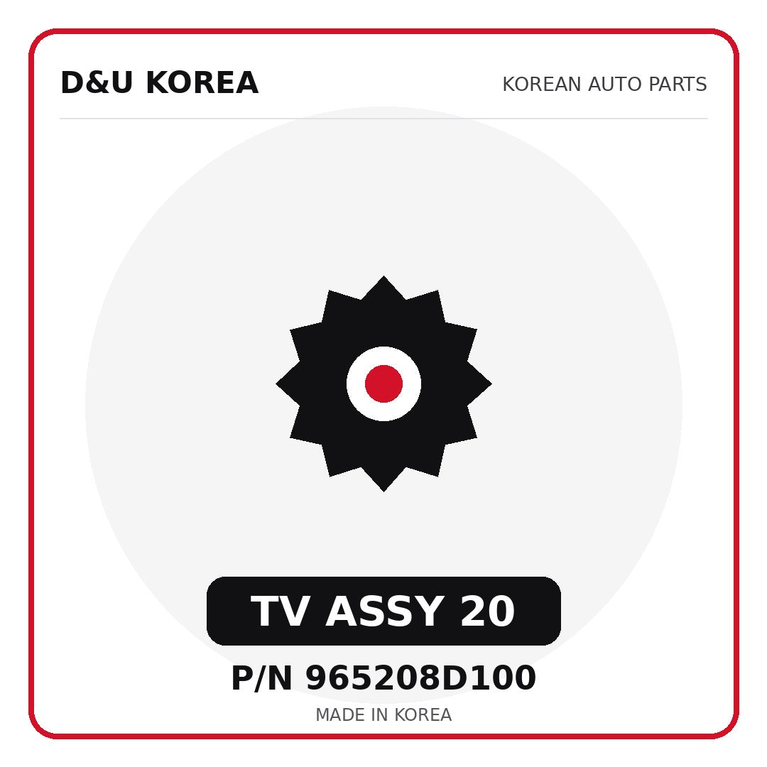 Genuine Mobis TV ASSY 20 965208D100 for Korean vehicles | D&U Korea