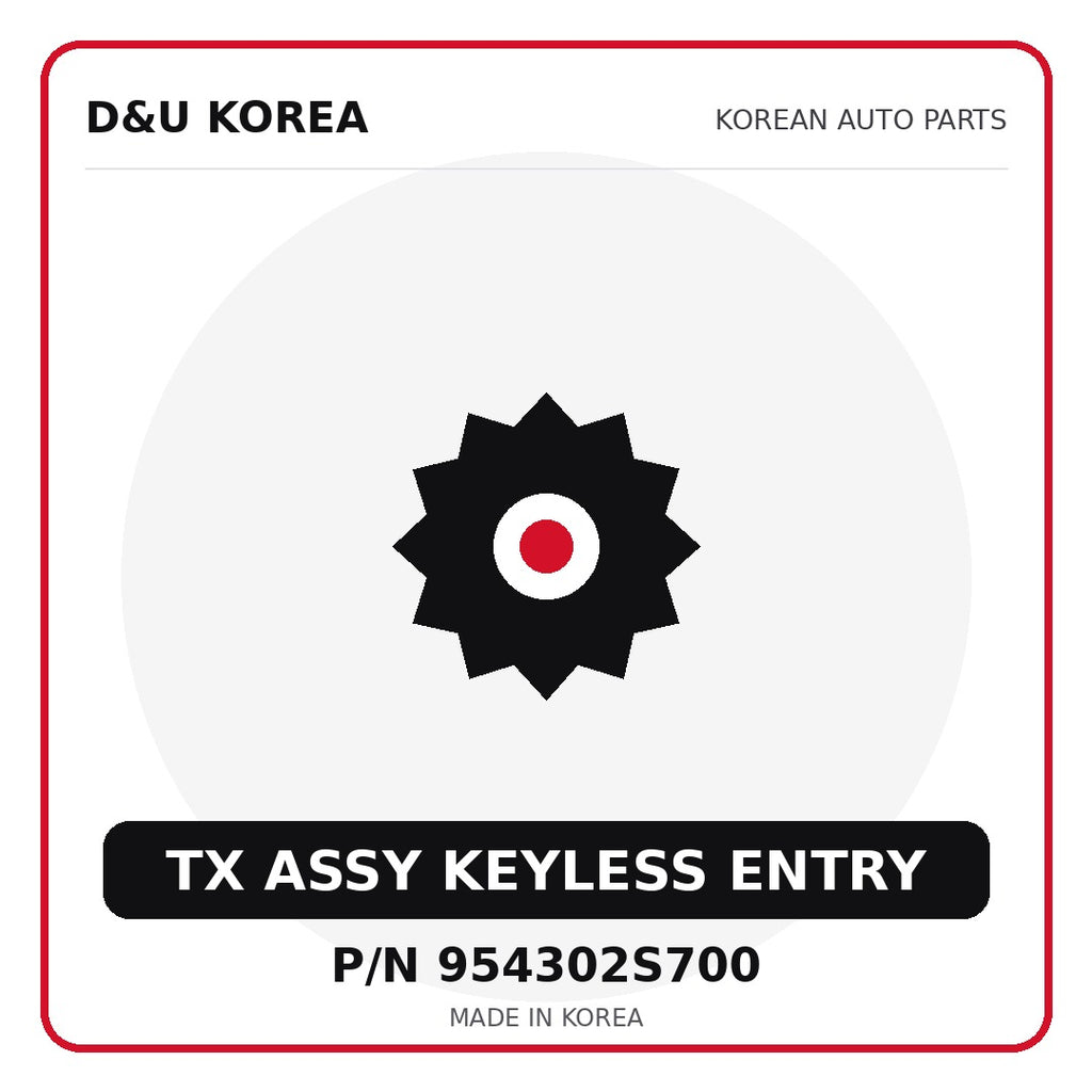 Genuine Mobis TX ASSY KEYLESS ENTRY 954302S700 for Korean vehicles | D&U Korea