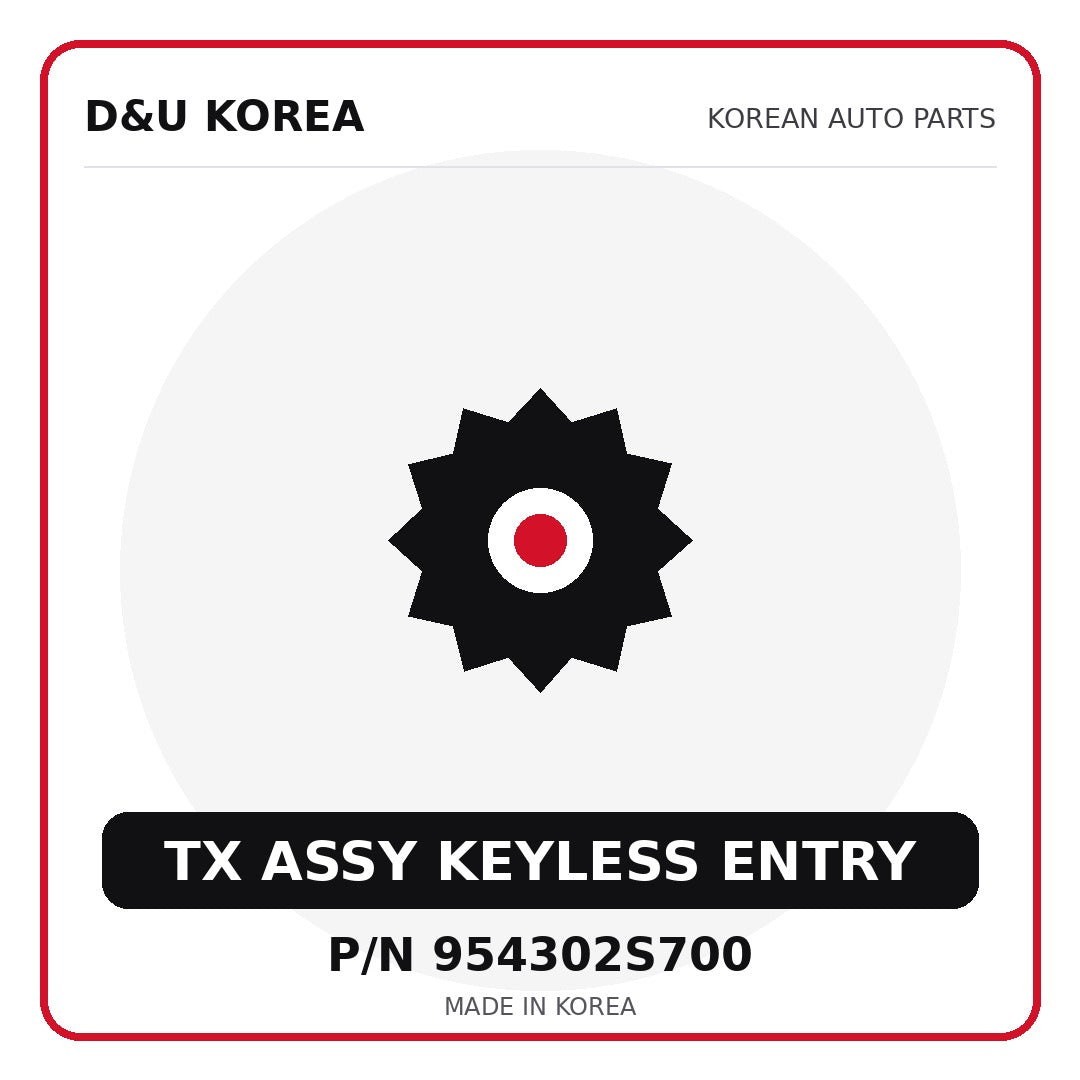 Genuine Mobis TX ASSY KEYLESS ENTRY 954302S700 for Korean vehicles | D&U Korea