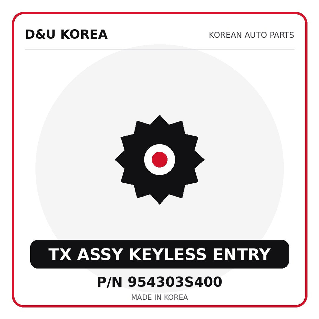 Genuine Mobis TX ASSY KEYLESS ENTRY 954303S400 for Korean vehicles | D&U Korea