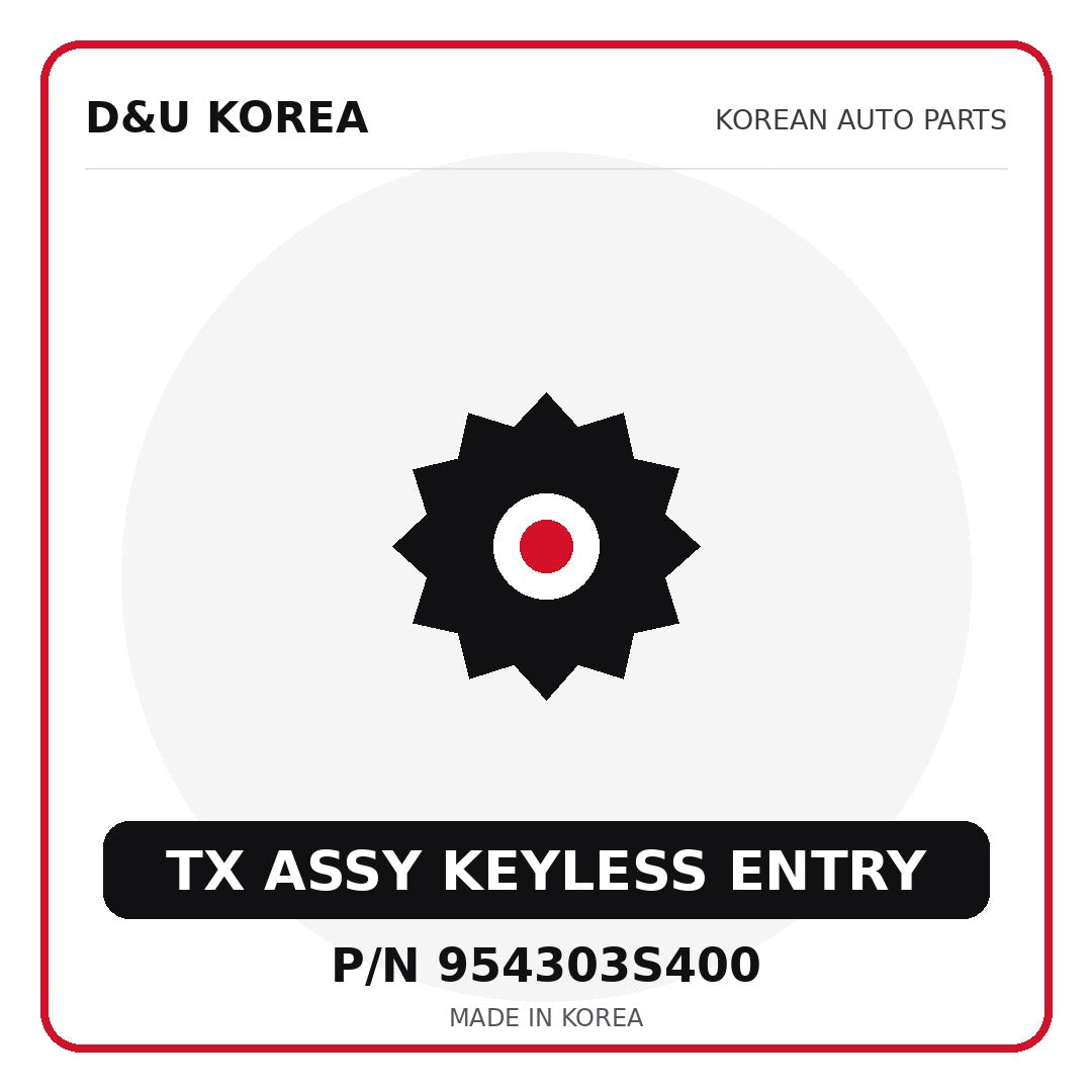 Genuine Mobis TX ASSY KEYLESS ENTRY 954303S400 for Korean vehicles | D&U Korea