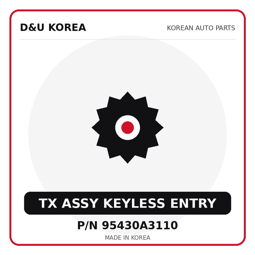 Genuine Mobis TX ASSY KEYLESS ENTRY 95430A3110 for Korean vehicles | D&U Korea