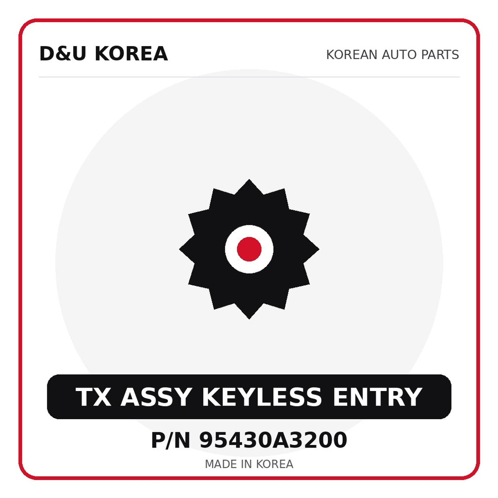 Genuine Mobis TX ASSY KEYLESS ENTRY 95430A3200 for Korean vehicles | D&U Korea