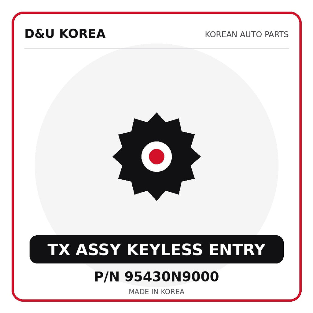 Genuine Mobis TX ASSY KEYLESS ENTRY 95430N9000 for Korean vehicles | D&U Korea