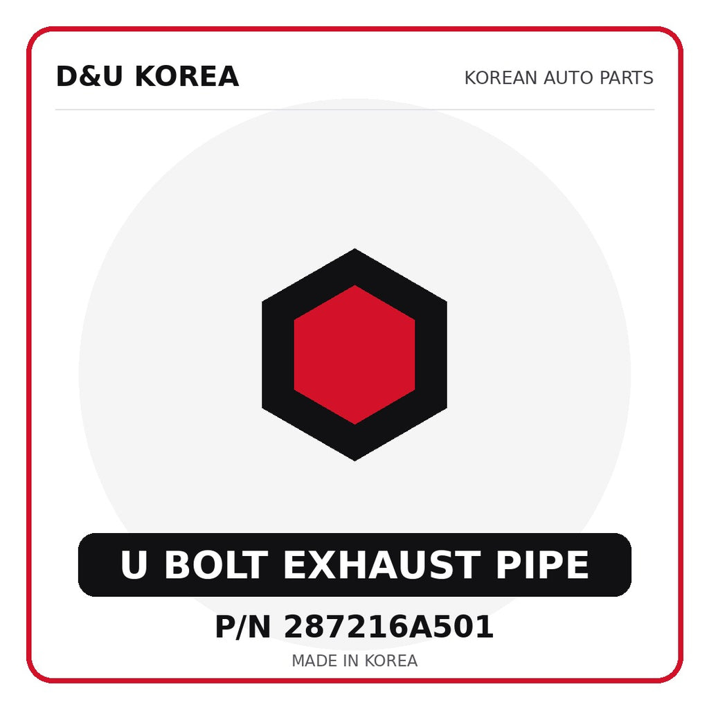 Genuine Mobis U BOLT EXHAUST PIPE 287216A501 - Korean auto parts from D&U Korea
