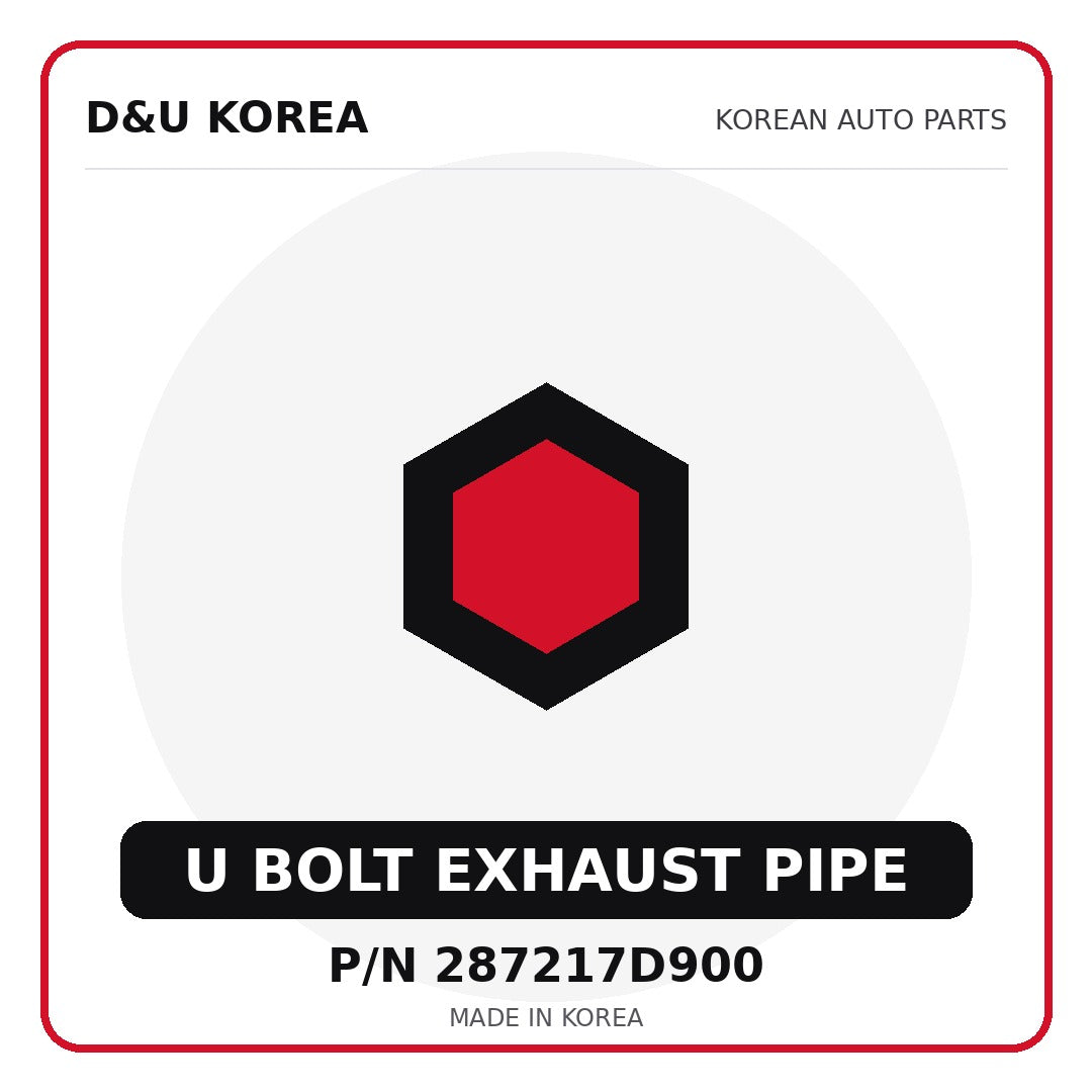 Genuine Mobis U BOLT EXHAUST PIPE 287217D900 - Korean auto parts from D&U Korea
