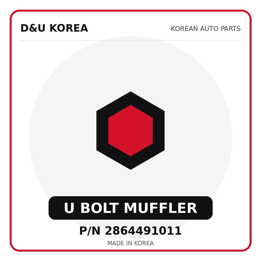 Genuine Mobis U BOLT MUFFLER 2864491011 - Korean auto parts from D&U Korea