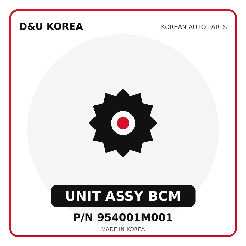 Genuine Mobis UNIT ASSY BCM 954001M001 for Korean vehicles | D&U Korea