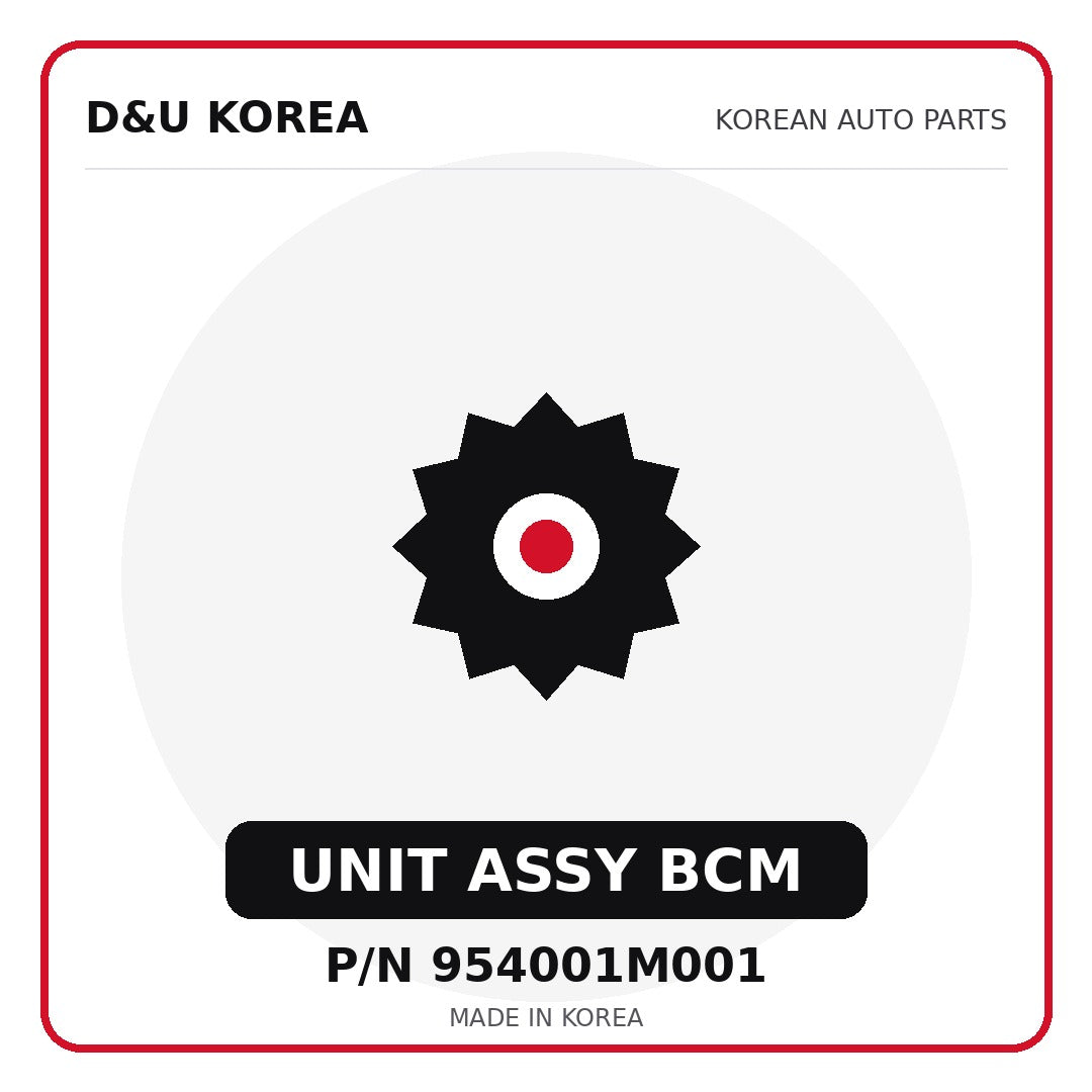 Genuine Mobis UNIT ASSY BCM 954001M001 for Korean vehicles | D&U Korea