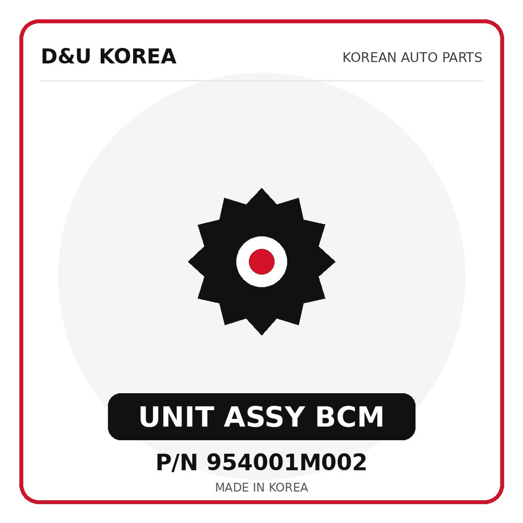 Genuine Mobis UNIT ASSY BCM 954001M002 - Korean auto parts from D&U Korea