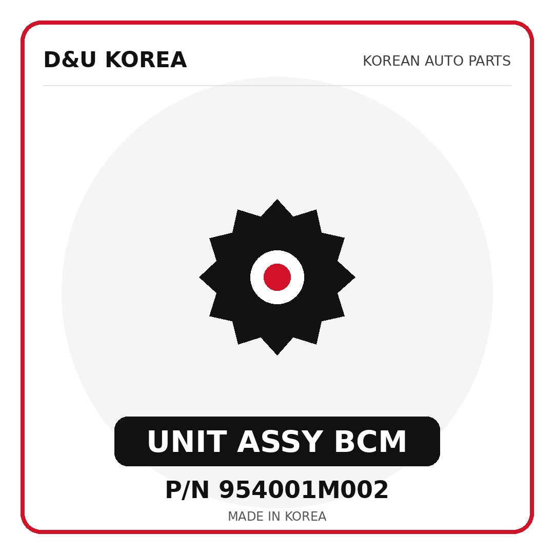 Genuine Mobis UNIT ASSY BCM 954001M002 - Korean auto parts from D&U Korea