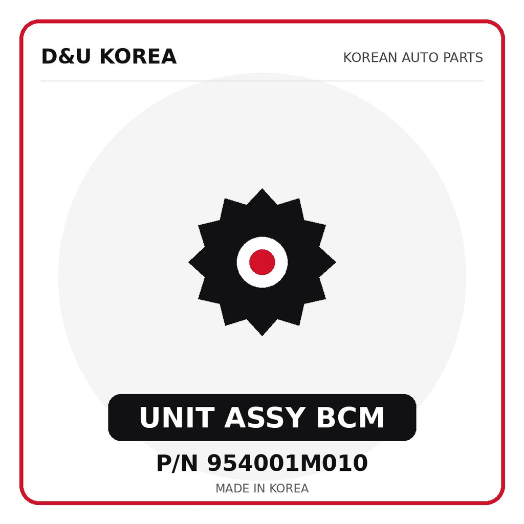 Genuine Mobis UNIT ASSY BCM 954001M010 - Korean auto parts from D&U Korea