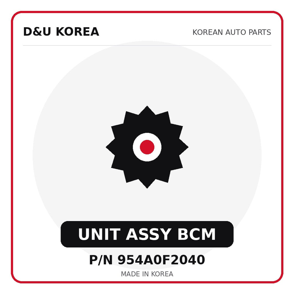 Genuine Mobis UNIT ASSY BCM 954A0F2040 - Korean auto parts from D&U Korea