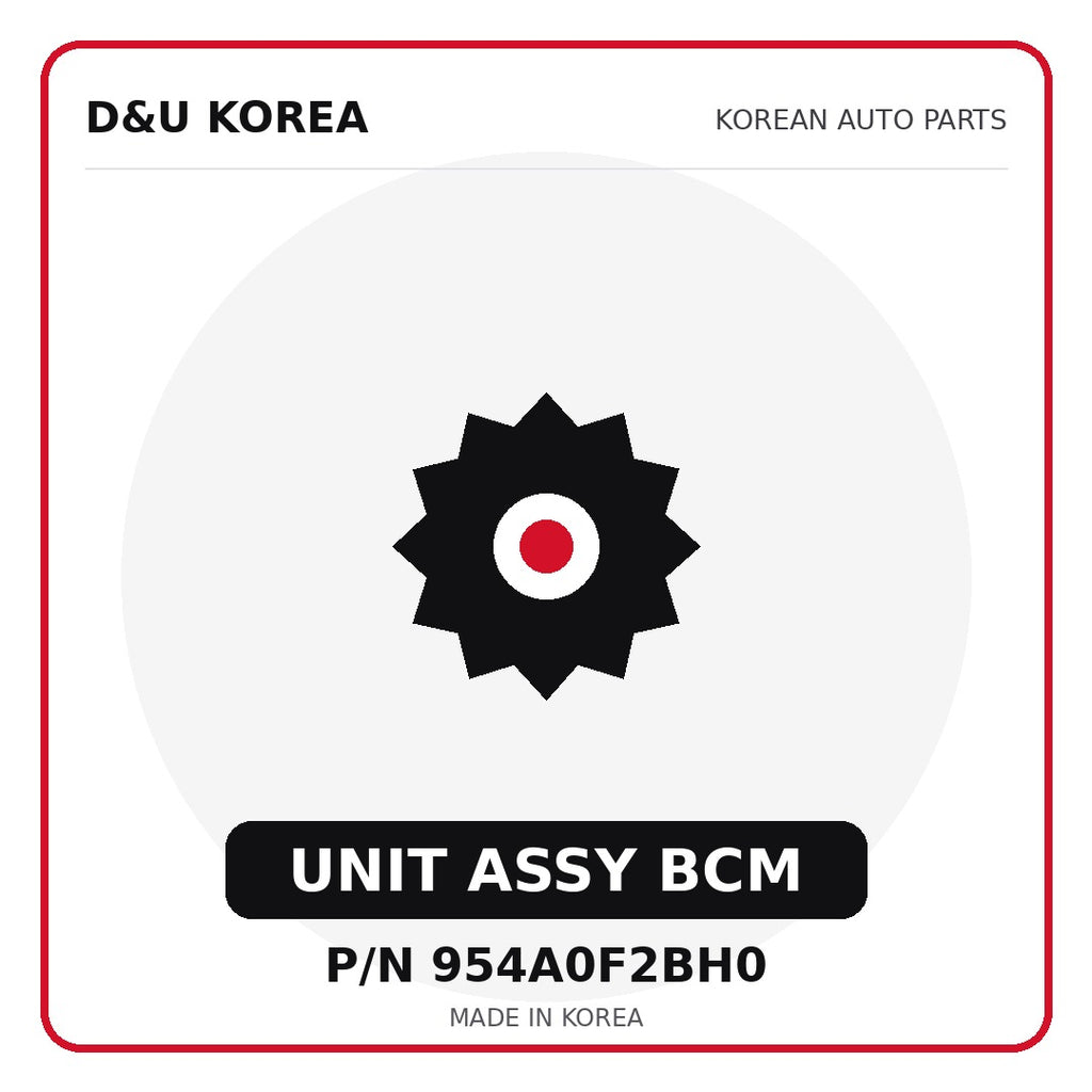 Genuine Mobis UNIT ASSY BCM 954A0F2BH0 - Korean auto parts from D&U Korea