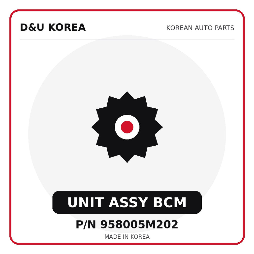 Genuine Mobis UNIT ASSY BCM 958005M202 - Korean auto parts from D&U Korea