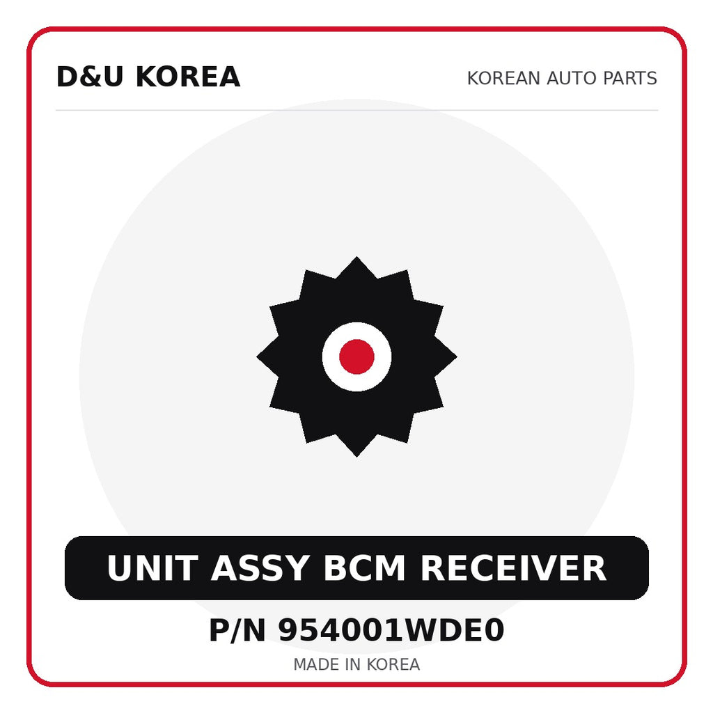 Genuine Mobis UNIT ASSY BCM RECEIVER 954001WDE0 - Korean auto parts from D&U Korea