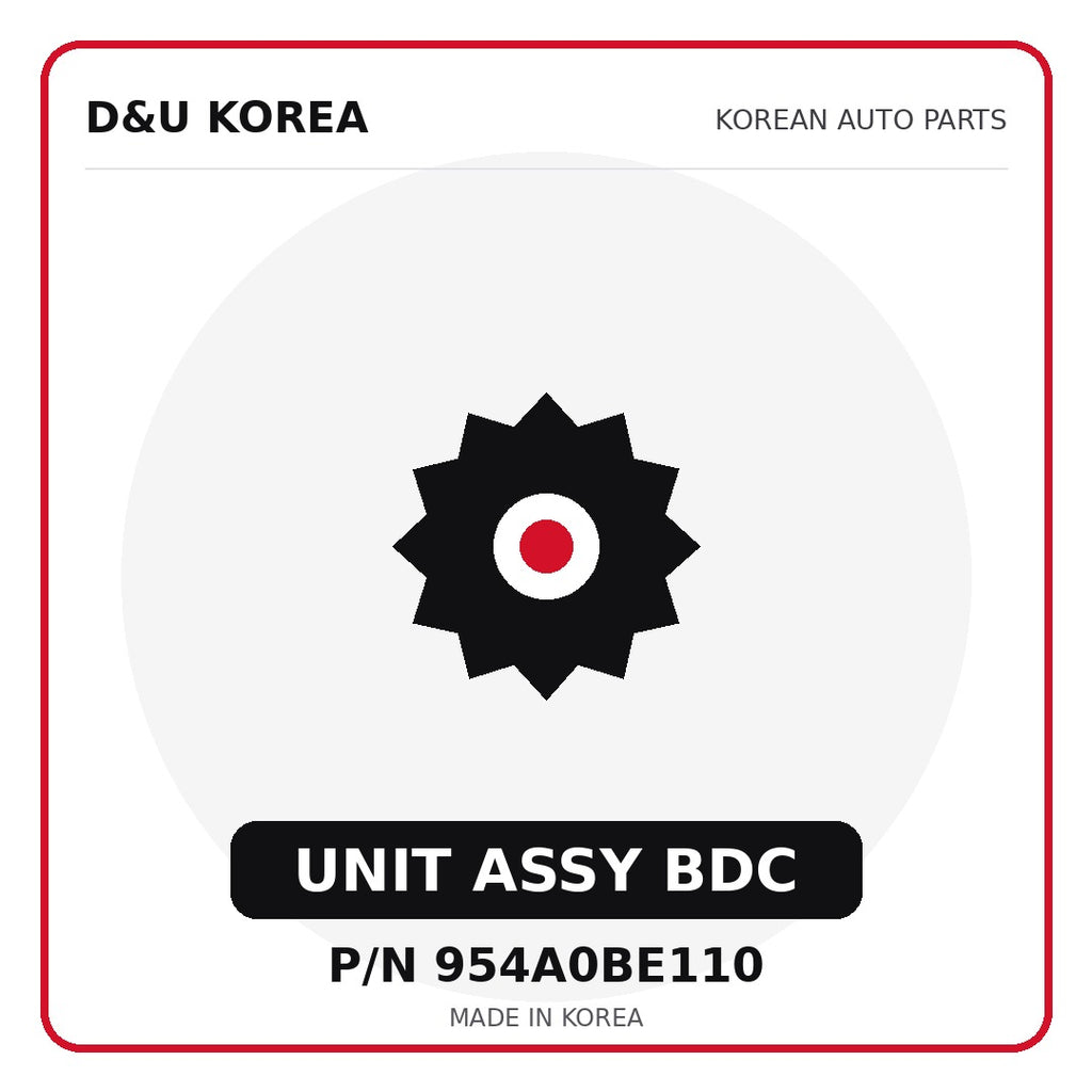 Genuine Mobis UNIT ASSY BDC 954A0BE110 - Korean auto parts from D&U Korea