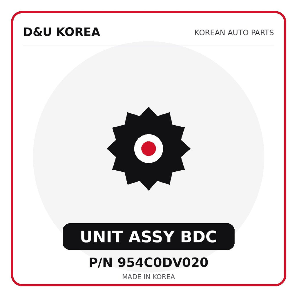Genuine Mobis UNIT ASSY BDC 954C0DV020 - Korean auto parts from D&U Korea