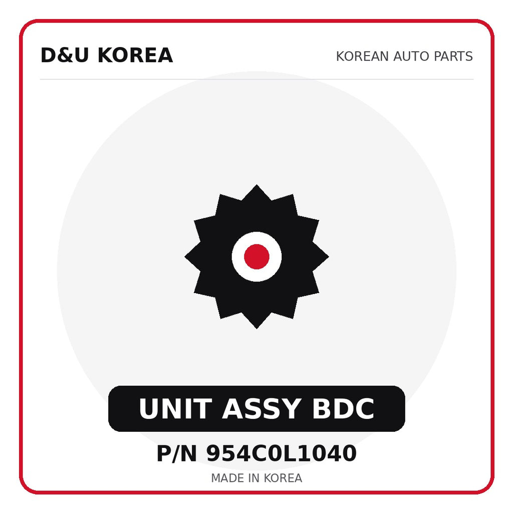 Genuine Mobis UNIT ASSY BDC 954C0L1040 - Korean auto parts from D&U Korea