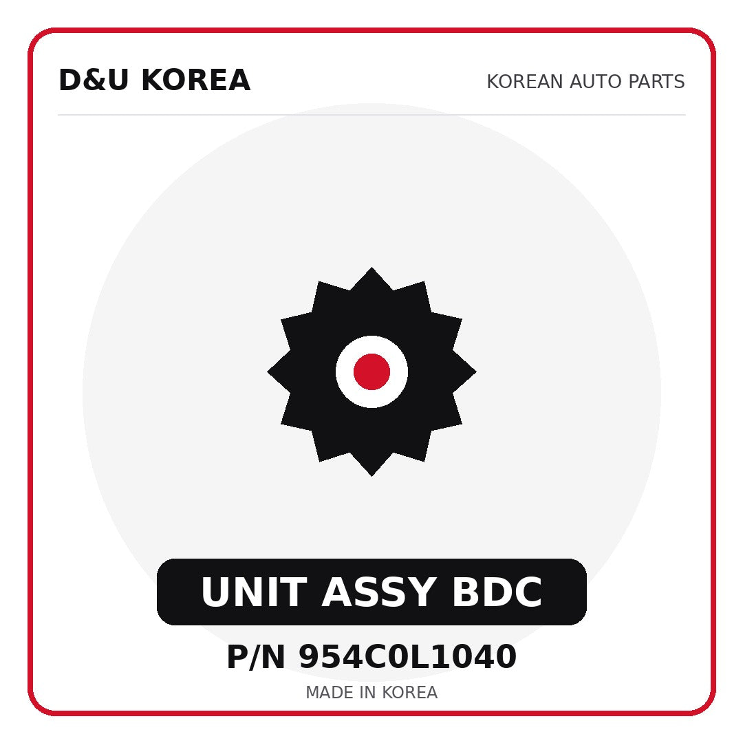 Genuine Mobis UNIT ASSY BDC 954C0L1040 - Korean auto parts from D&U Korea