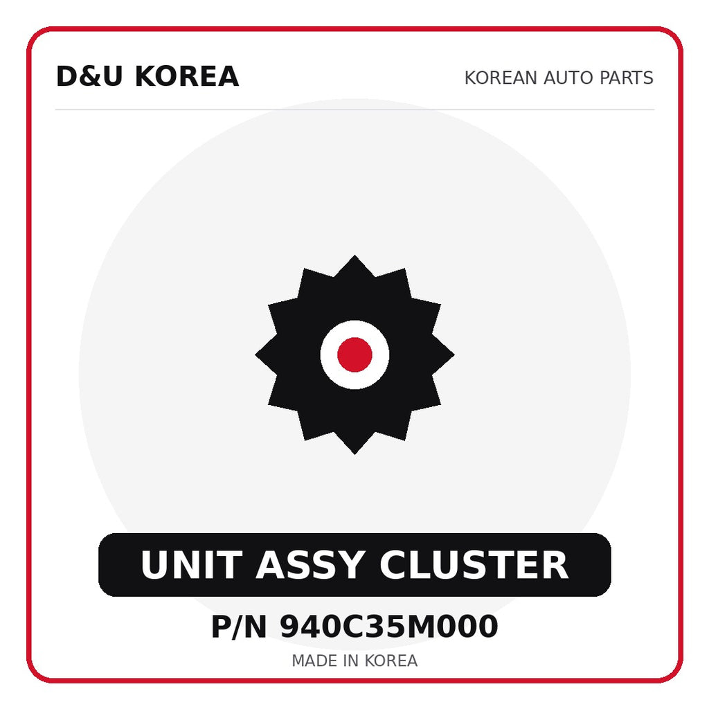 Genuine Mobis UNIT ASSY CLUSTER 940C35M000 - Korean auto parts from D&U Korea