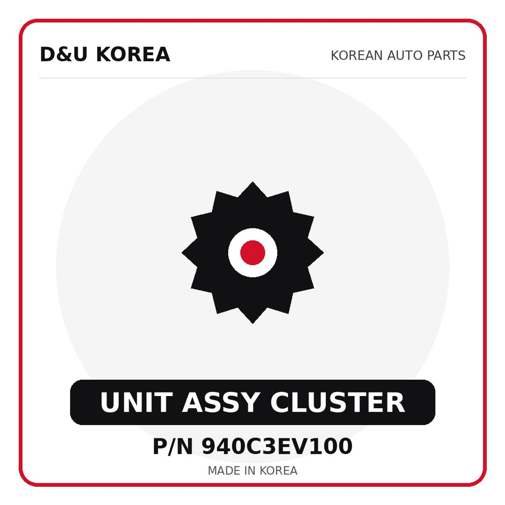 Genuine Mobis UNIT ASSY CLUSTER 940C3EV100 for Korean vehicles | D&U Korea