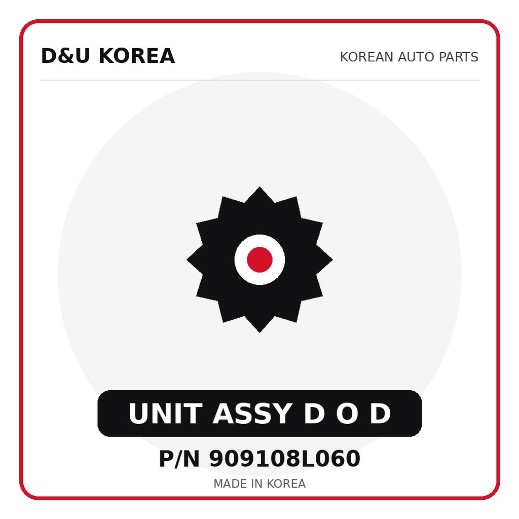 Genuine Mobis UNIT ASSY D O D 909108L060 for Korean vehicles | D&U Korea