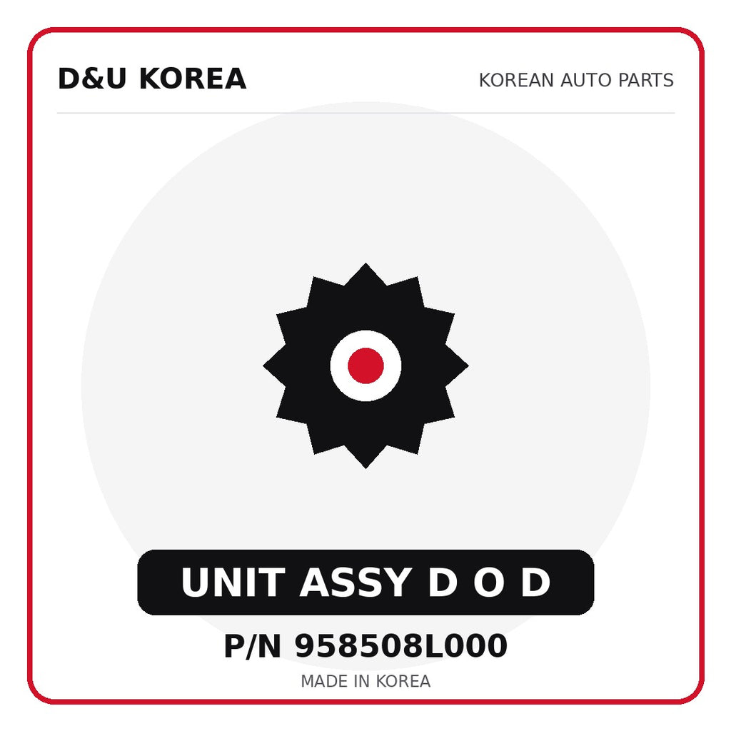 Genuine Mobis UNIT ASSY D O D 958508L000 - Korean auto parts from D&U Korea