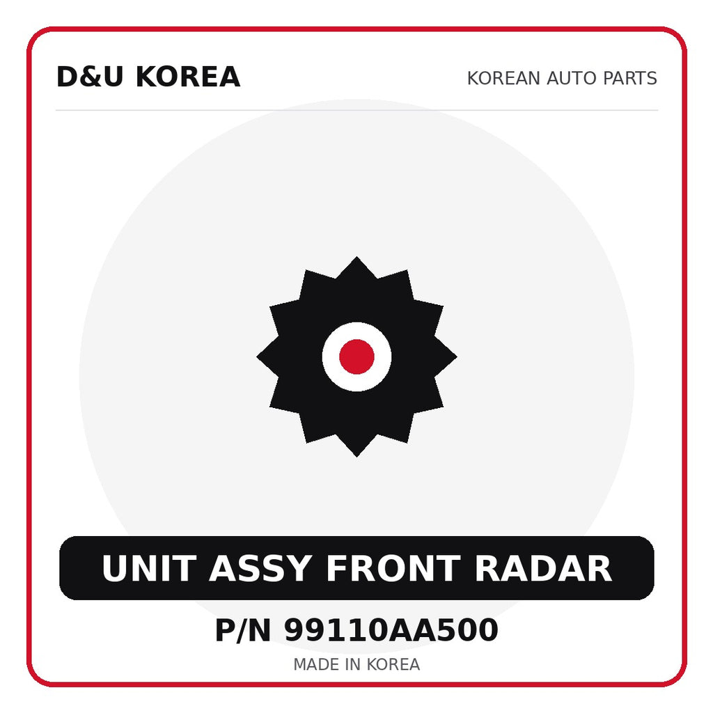 Genuine Mobis UNIT ASSY FRONT RADAR 99110AA500 - Korean auto parts from D&U Korea