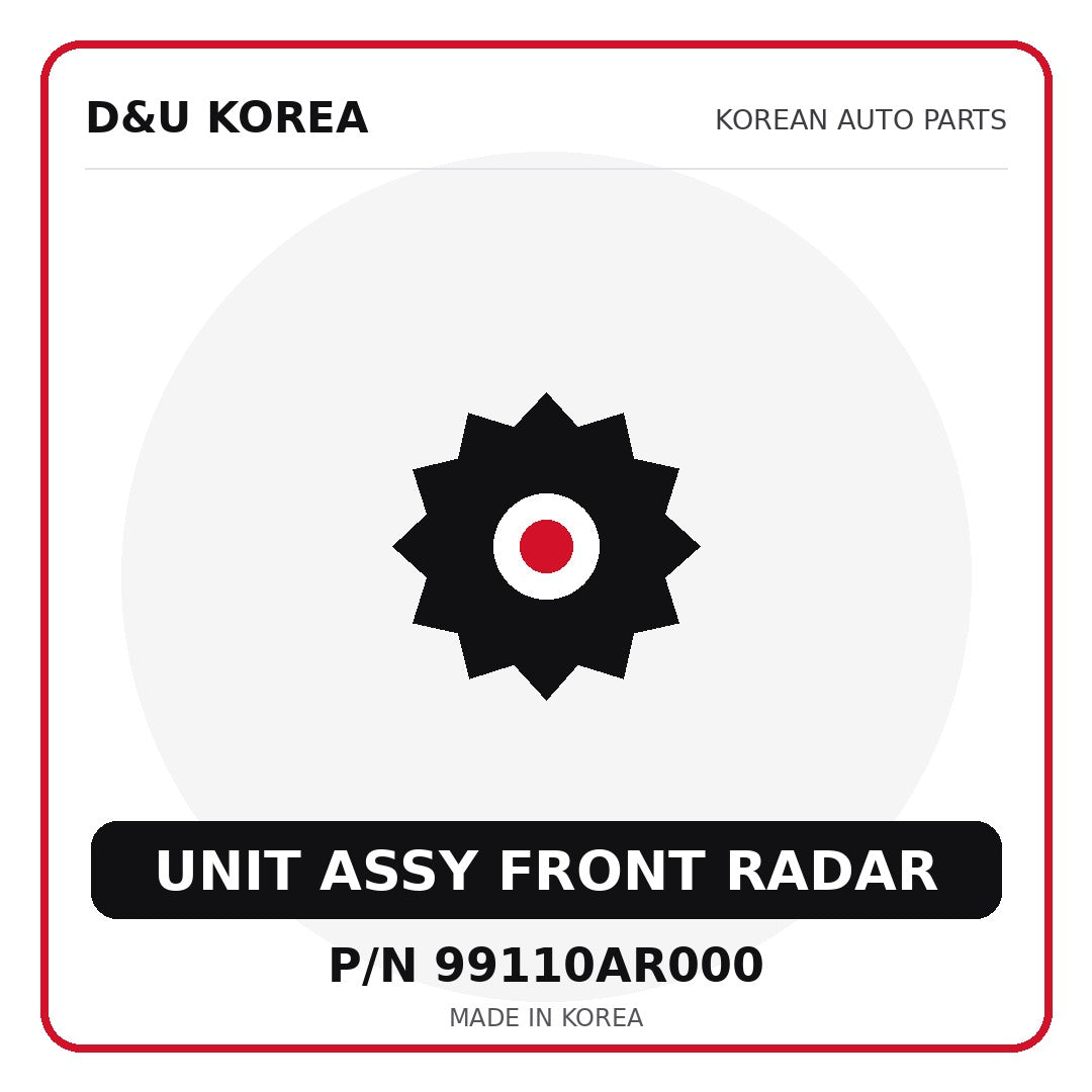Genuine Mobis UNIT ASSY FRONT RADAR 99110AR000 for Korean vehicles | D&U Korea