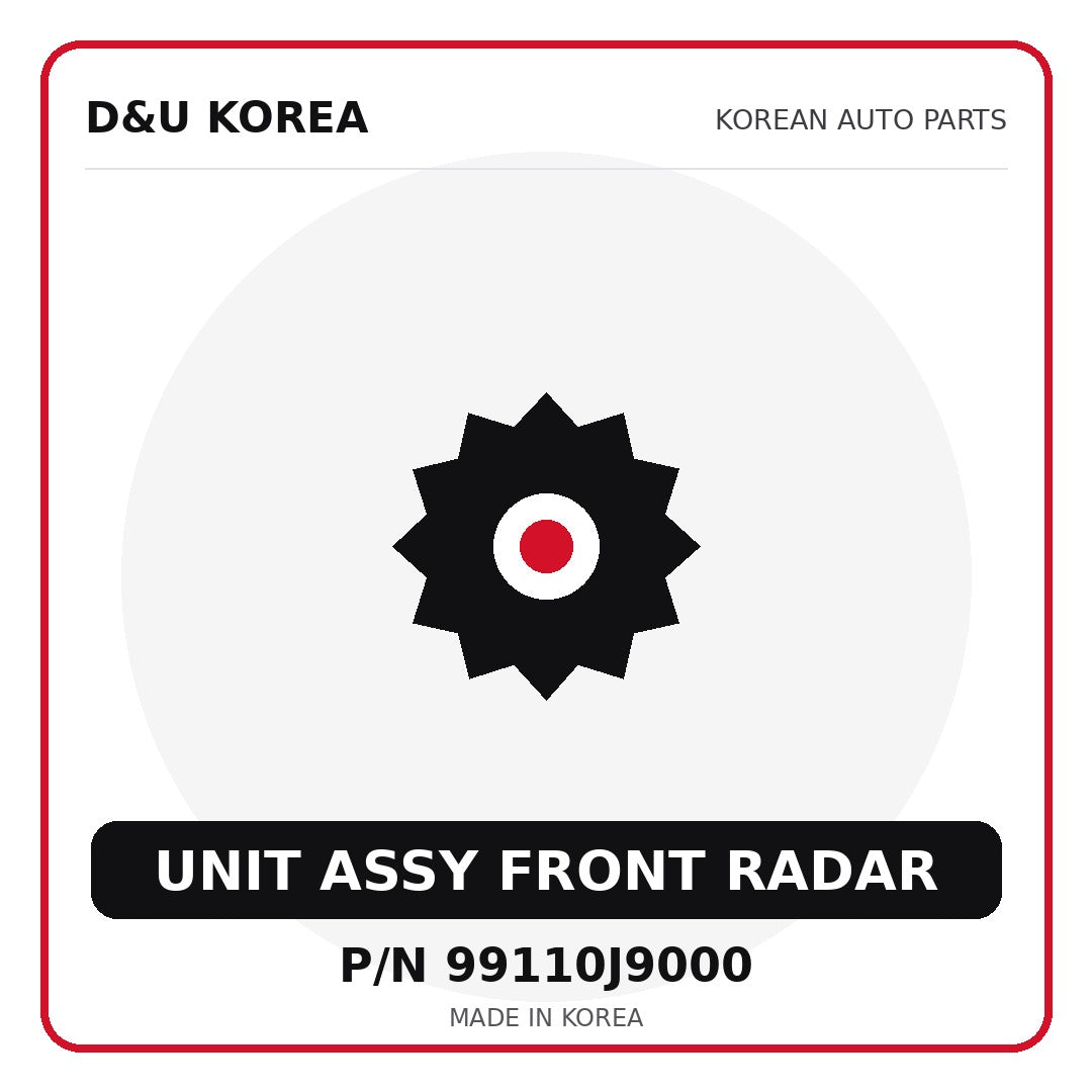 Genuine Mobis UNIT ASSY FRONT RADAR 99110J9000 - Korean auto parts from D&U Korea