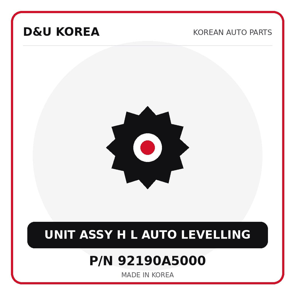 Genuine Mobis UNIT ASSY H L AUTO LEVELLING 92190A5000 - Korean auto parts from D&U Korea