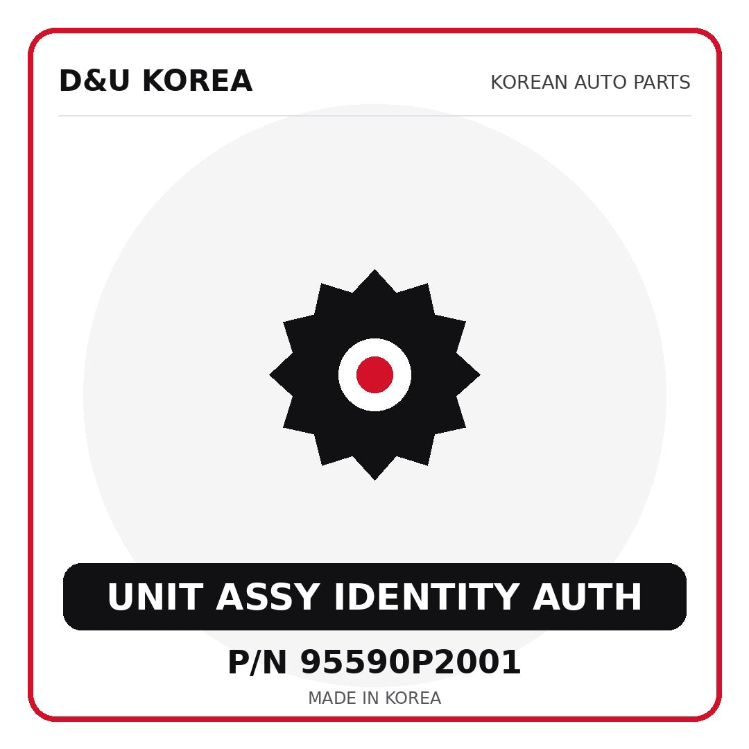 Genuine Mobis UNIT ASSY IDENTITY AUTH 95590P2001 - Korean auto parts from D&U Korea