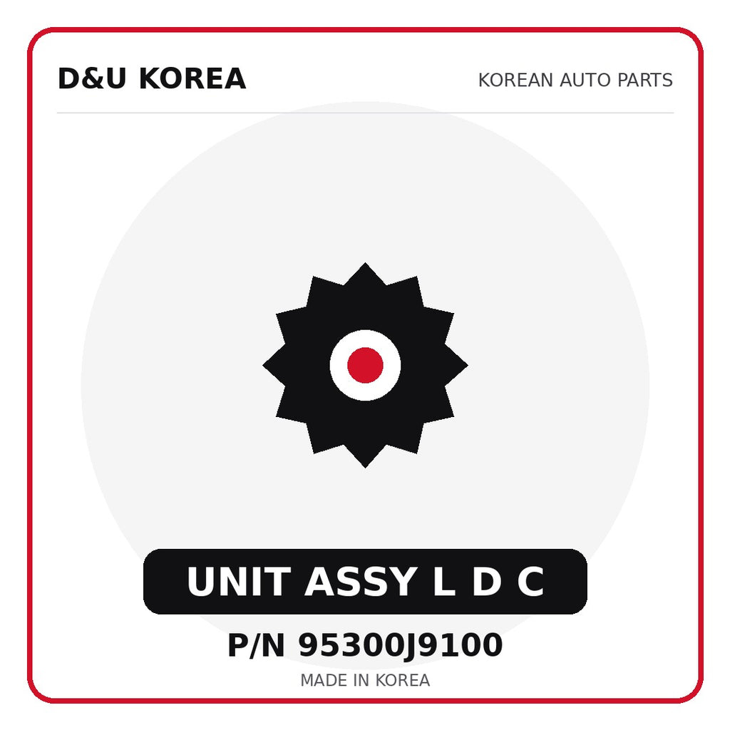Genuine Mobis UNIT ASSY L D C 95300J9100 - Korean auto parts from D&U Korea