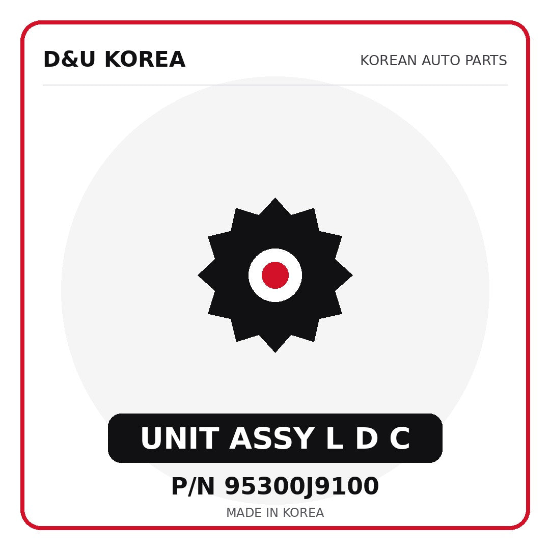 Genuine Mobis UNIT ASSY L D C 95300J9100 - Korean auto parts from D&U Korea