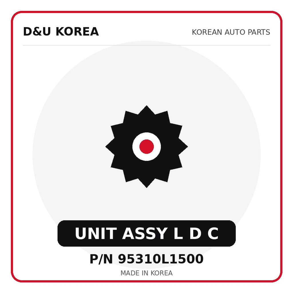 Genuine Mobis UNIT ASSY L D C 95310L1500 - Korean auto parts from D&U Korea