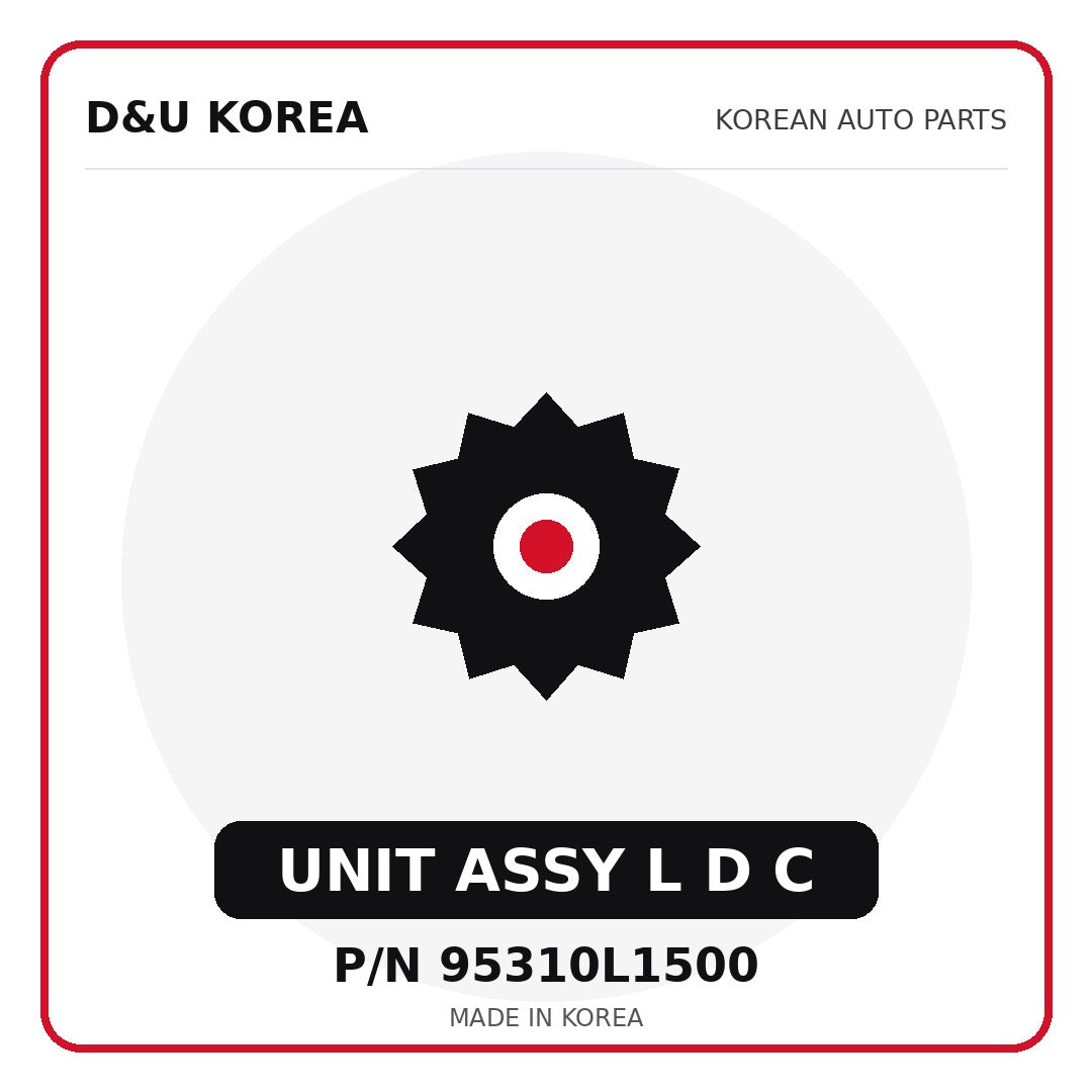 Genuine Mobis UNIT ASSY L D C 95310L1500 - Korean auto parts from D&U Korea