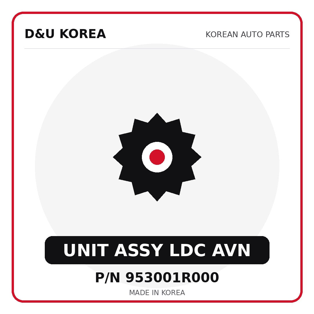 Genuine Mobis UNIT ASSY LDC AVN 953001R000 - Korean auto parts from D&U Korea