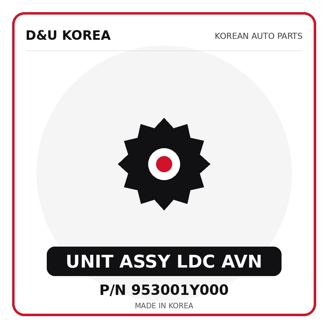 Genuine Mobis UNIT ASSY LDC AVN 953001Y000 - Korean auto parts from D&U Korea